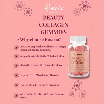Rosiria Beauty Collagen Gummies – Skin, Hair & Nails Support