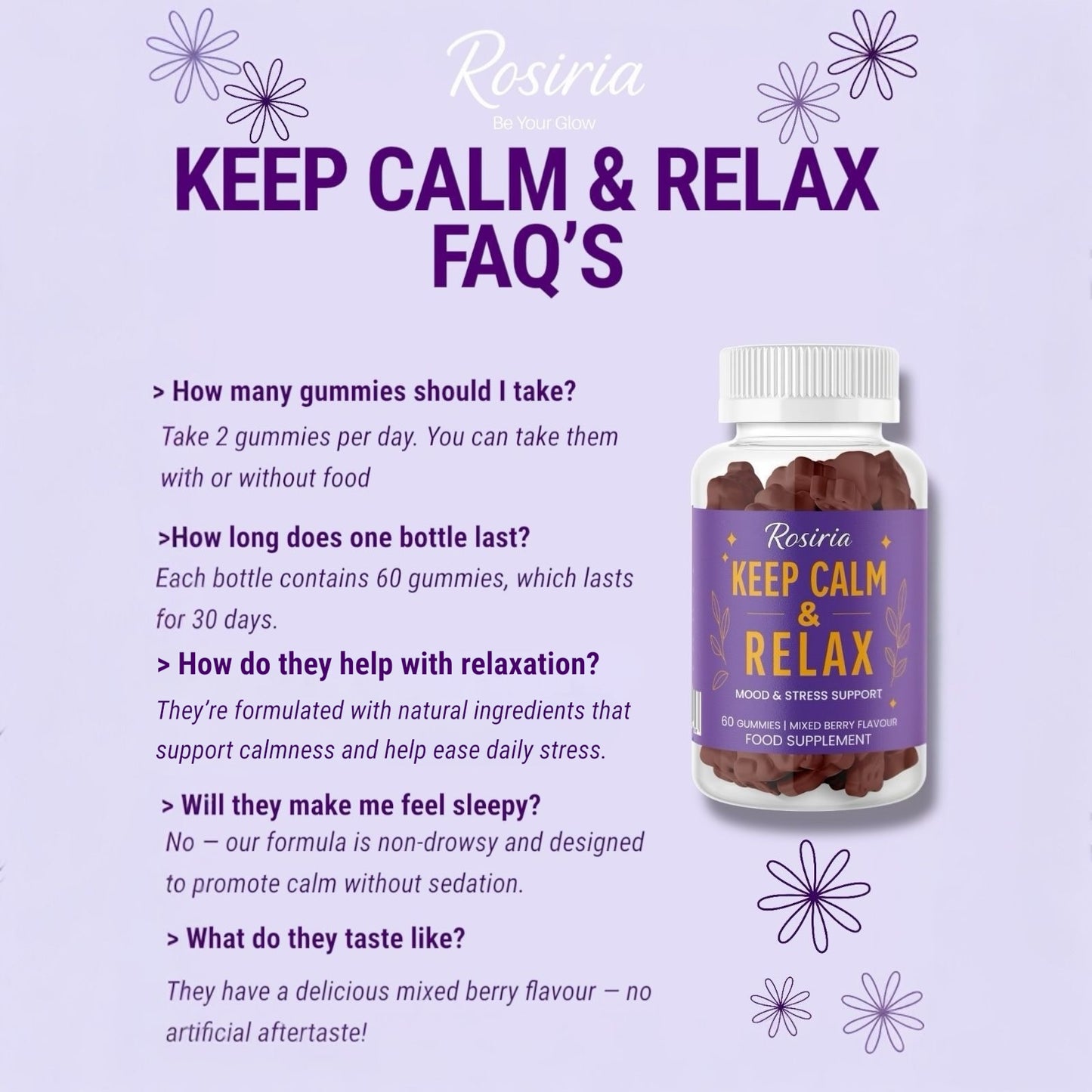 Rosiria – Keep Calm & Relax Gummies